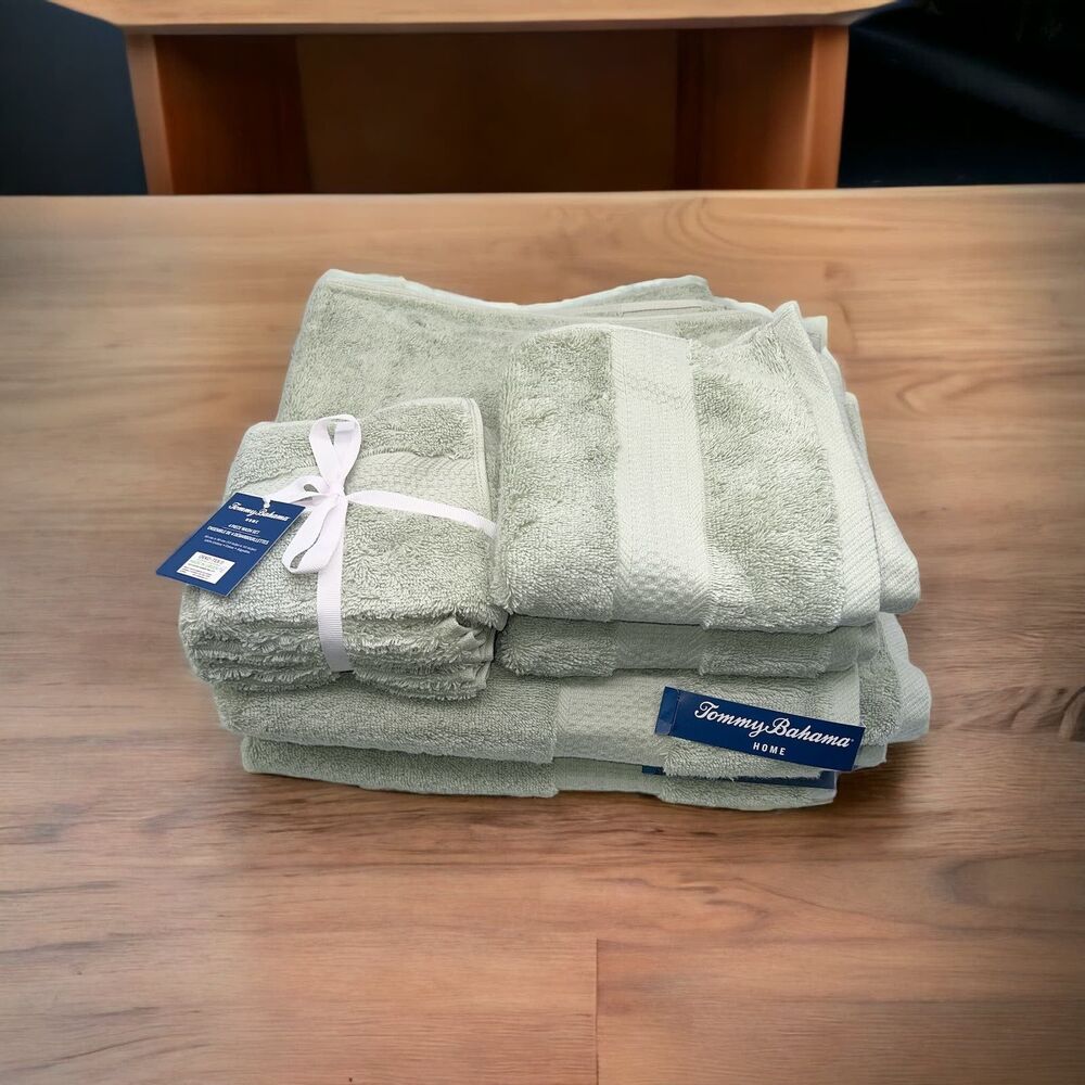 Tommy Bahama Heron Solid Bath Towel Set Of 8